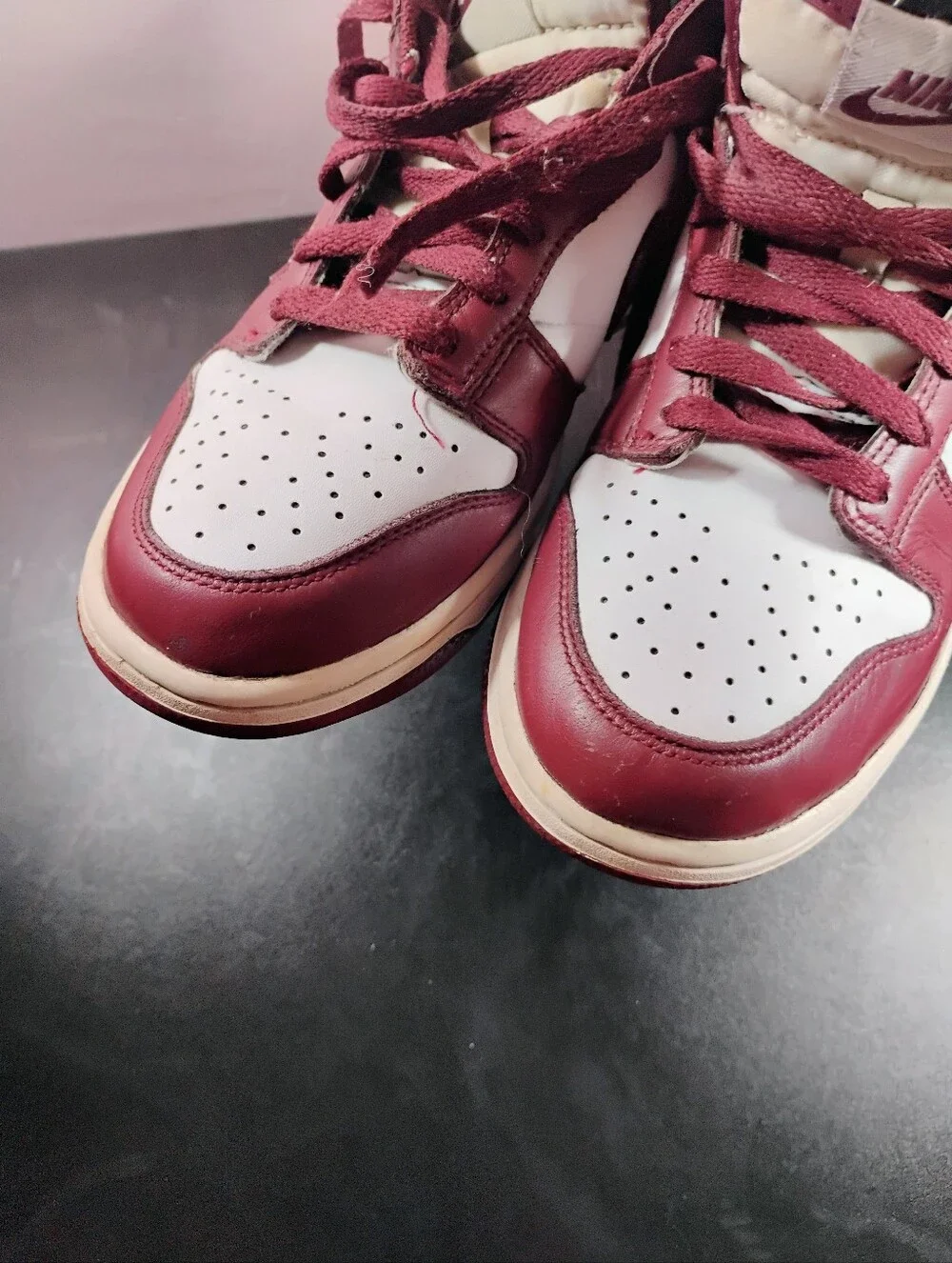 Nike Dunk Low Redwood GS 7Y White Gym Red FB9109‑115 – As‑Is